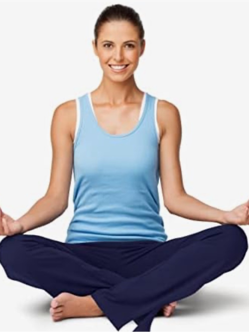 UEU Navy Wide-Leg Yoga Lounge Pants with Side Pockets - Picture 6 of 14